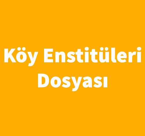 Köy Enstitüleri Dosyası - Ahmet Özgür Türen