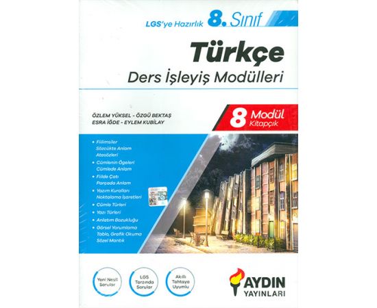 8.Sınıf Türkçe Ders İşleyiş Modülleri Aydın Yayınları