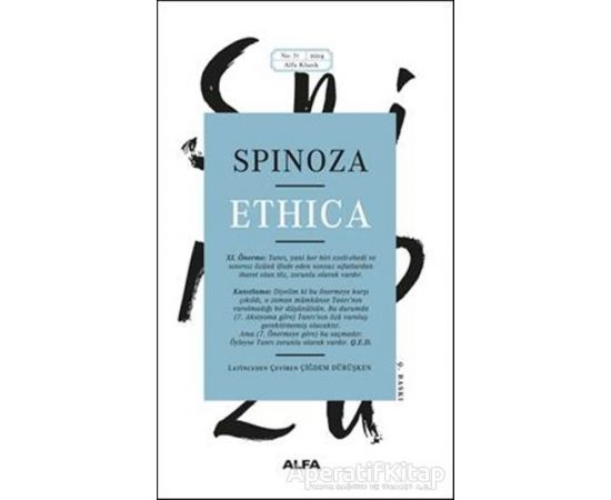 Ethica - Benedictus de Spinoza - Alfa Yayınları
