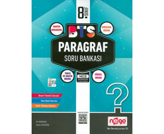 8.Sınıf Paragraf Soru Bankası Nego Yayınları