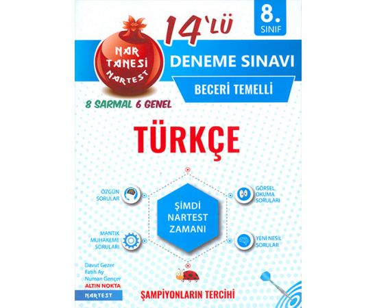 Nartest 8.Sınıf Türkçe 14lü Deneme Sınavı