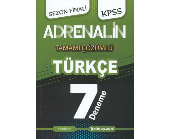 Tercih Akademi 2020 KPSS Adrenalin Sezon Finali Türkçe Çözümlü 7 Deneme