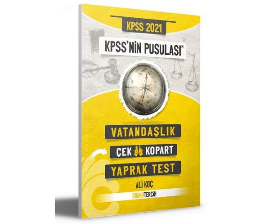 Doğru Tercih 2021 KPSSnin Pusulası Vatandaşlık Çek Kopart Yaprak Test