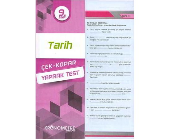 Kronometre 9.Sınıf Tarih Yaprak Test