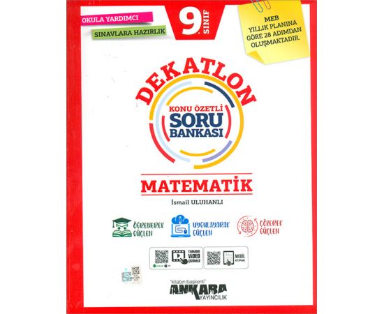 9.Sınıf Dekatlon Matematik Konu Özetli Soru Bankası Ankara Yayıncılık
