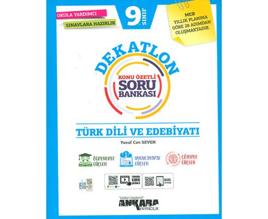 9.Sınıf Dekatlon Türk Dili ve Edebiyatı Konu Özetli Soru Bankası Ankara Yayıncılık