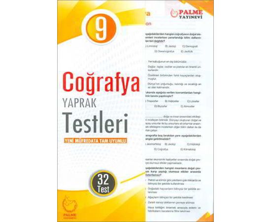 Palme 9.Sınıf Coğrafya Yaprak Testleri