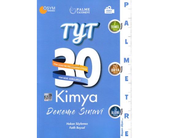 Palme 2021 YKS TYT Kimya Palmetre 30 Deneme Video Çözümlü