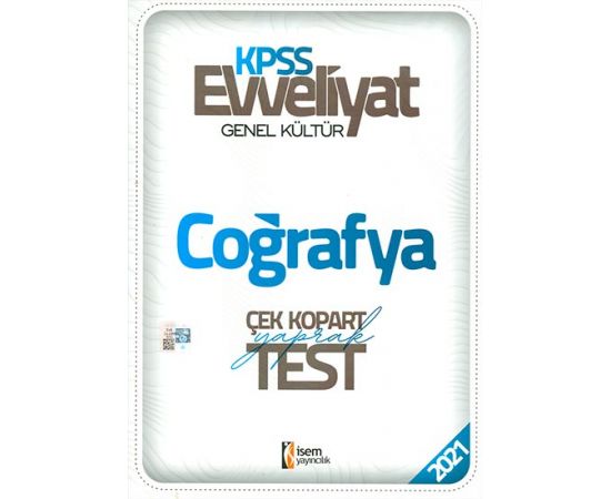 2021 Evveliyat KPSS Coğrafya Çek Kopar Yaprak Test İsem Yayıncılık