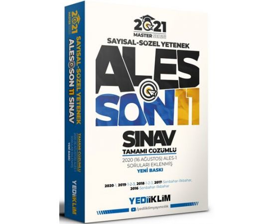 Yediiklim 2021 Master Serisi ALES Son 11 Sınav Çözümlü Çıkmış Sorular