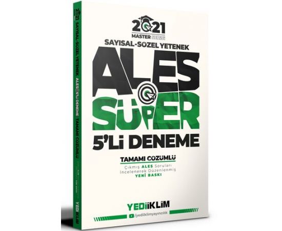 Yediiklim 2021 ALES Süper 5li Çözümlü Deneme