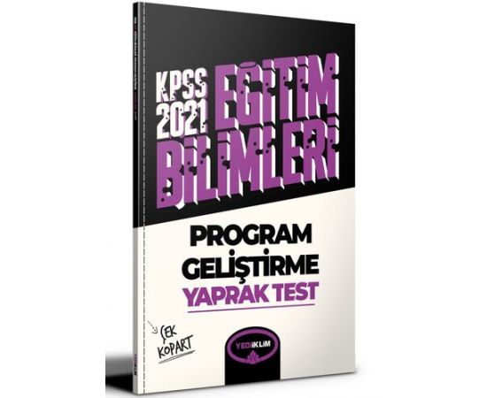 Yediiklim 2021 KPSS Program Geliştirme Çek Kopart Yaprak Test
