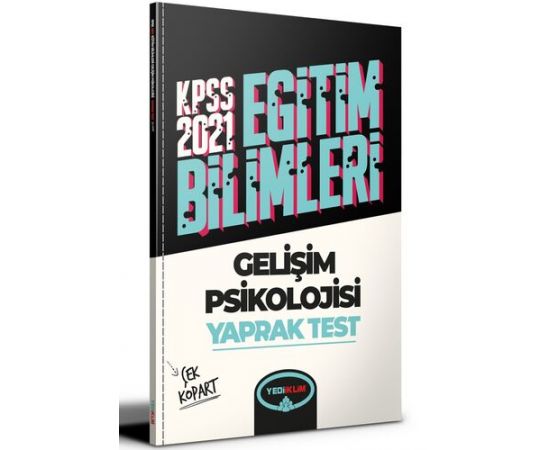 Yediiklim 2021 Kpss Gelişim Psikolojisi Çek Kopart Yaprak Test