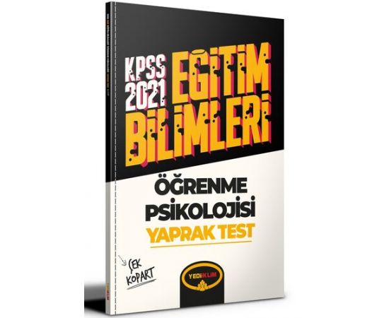 Yediiklim 2021 KPSS Öğrenme Psikolojisi Çek Kopart Yaprak Test