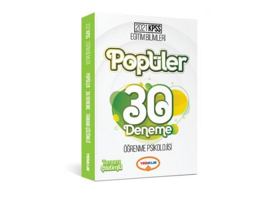 Yediiklim 2021 KPSS Popüler Öğrenme Psikolojisi Çözümlü 30 Deneme
