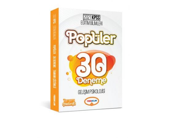 Yediiklim 2021 KPSS Popüler Gelişim Psikolojisi Tamamı Çözümlü 30 Deneme