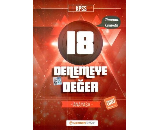 Uzman Kariyer 2018 KPSS Anayasa Denemeye Değer Tamamı Çözümlü 18 Deneme