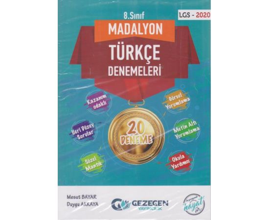 Gezegen 8.Sınıf Madalyon 20 li Türkçe Denemeleri
