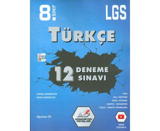 8.Sınıf LGS Türkçe 12li Deneme Sınavı Kondisyon Yayınları