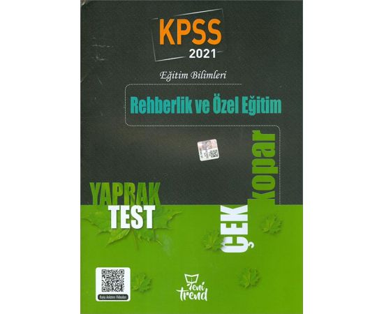 2021 KPSS Rehberlik ve Özel Eğitim Çek Kopar Yaprak Test Yeni Trend Yayınları