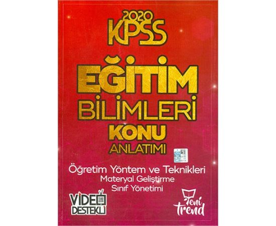 Yeni Trend 2020 KPSS Öğretim Yöntem ve Teknikleri Konu Anlatımı