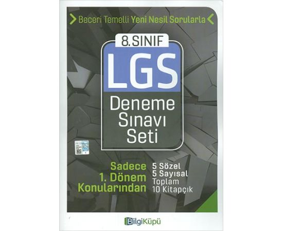 8.Sınıf LGS 1.Dönem Deneme Sınavı Seti Bilgi Küpü Yayınları