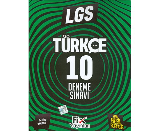 8.Sınıf LGS Türkçe 10 Denemeleri Fix Yayınları