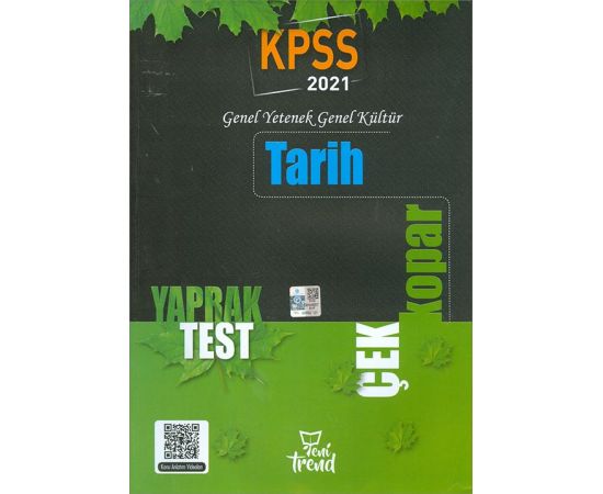 2021 KPSS Tarih Çek Kopar Yaprak Test Yeni Trend Yayınları