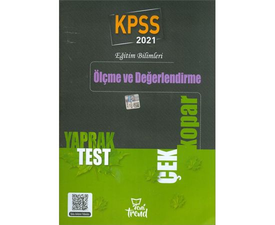 2021 KPSS Ölçme ve Değerlendirme Çek Kopar Yaprak Test Yeni Trend Yayınları