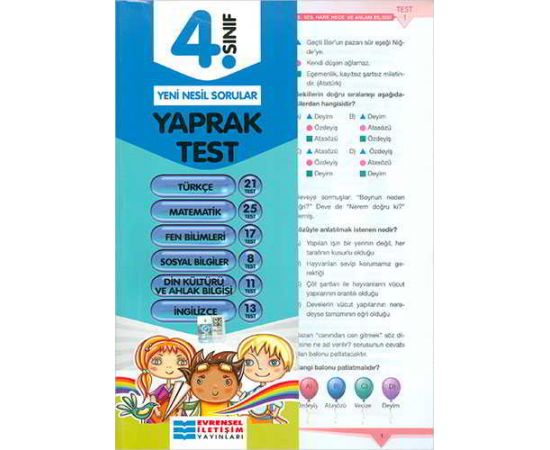 Evrensel 4.Sınıf Tüm Dersler Yaprak Testler