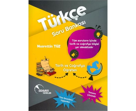 Tarih ve Coğrafya Öğreten Türkçe Tamamı Çözümlü Soru Bankası Doktrin Yayınları