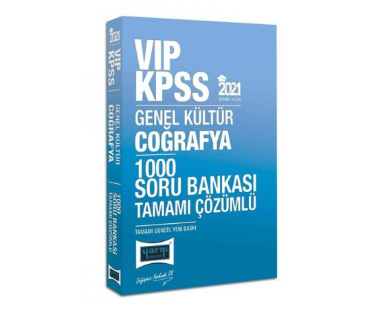 Yargı 2021 KPSS VIP Coğrafya Çözümlü 1000 Soru Bankası