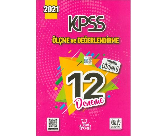 2021 KPSS Ölçme ve Değerlendirme Çözümlü 12 Deneme Yeni Trend Yayınları