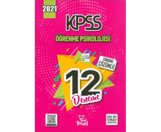 2021 KPSS Öğrenme Psikolojisi Çözümlü 12 Deneme Yeni Trend Yayınları
