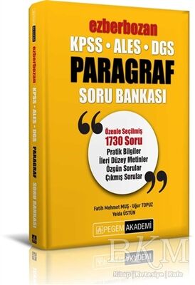 2021 KPSS ALES DGS Ezberbozan Paragraf Soru Bankası