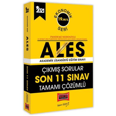2021 ALES Son 11 Sınav Tamamı Çözümlü Çıkmış Sorular Ekonomik Seri