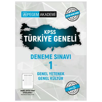 2021 KPSS Genel Kültür Genel Yetenek Türkiye Geneli Deneme Sınavı 1 Pegem Akademi Yayıncılık