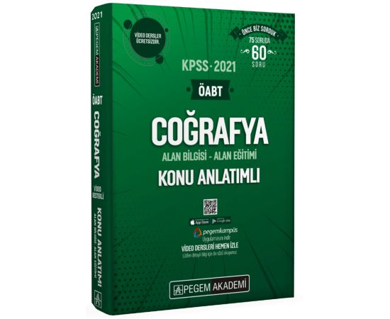 Pegem 2021 KPSS ÖABT Coğrafya Video Destekli Konu Anlatımlı