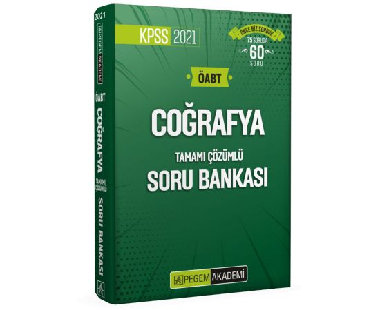 Pegem 2021 KPSS ÖABT Coğrafya Tamamı Çözümlü Soru Bankası