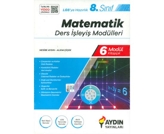 8.Sınıf Matematik Ders İşleyiş Modülleri Kitabı PDF indir 1 8.Sınıf Matematik Ders İşleyiş Modülleri Aydın Yayınları