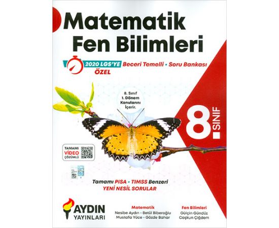 8.Sınıf Matematik Fen Bilimleri Beceri Temelli Soru Bankası Aydın Yayınları