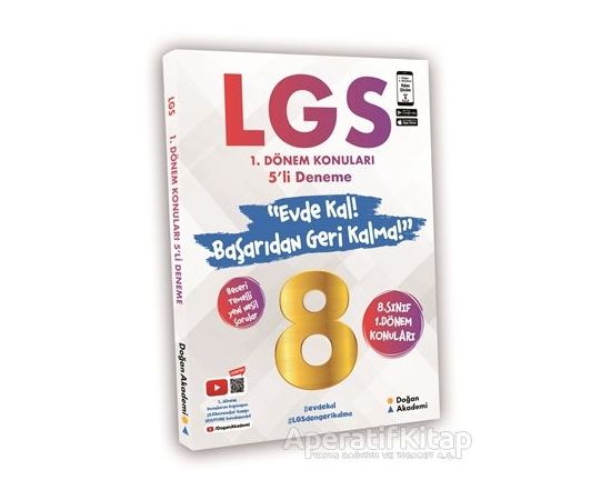 8. Sınıf LGS 1. Dönem Konuları 5li Deneme - Kolektif - Doğan Akademi