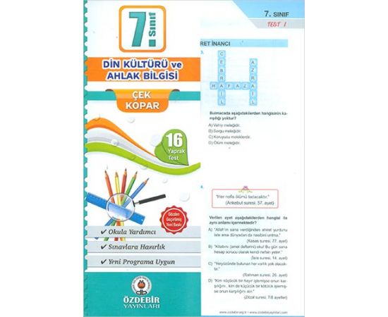 Özdebir 7.Sınıf Din Kültürü Yaprak Test