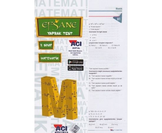Açı Yayınları 9. Sınıf Matematik Yaprak Test