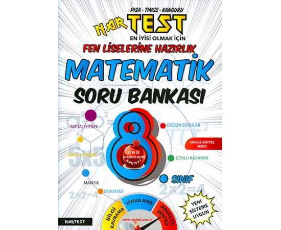 Nartest 8.Sınıf Süper Zeka Matematik Soru Bankası