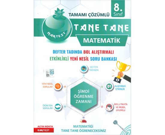 NarTest 8.Sınıf Matematik Defter Tadında Tane Tane Soru Bankası