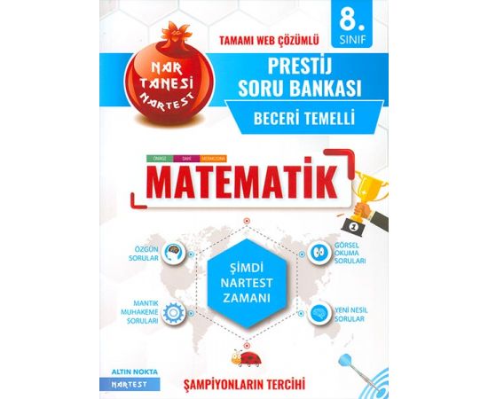 8.Sınıf Mavi Matematik Soru Bankası Nartest Yayınları