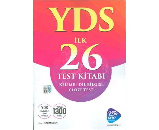 YDS İlk 26 Test Kitabı Cloze Test Me Too Publishing
