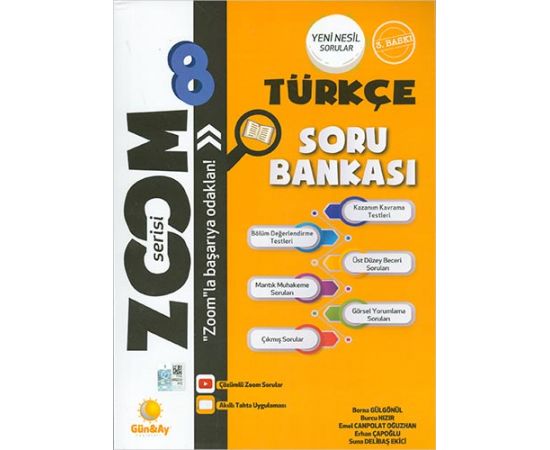 8.Sınıf Türkçe Zoom Soru Bankası Günay Yayınları