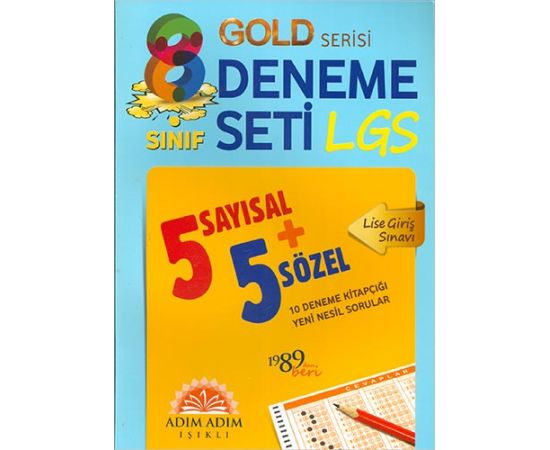 Adım Adım 8.Sınıf LGS Adım Adım Işıklı 10 Fasiküllü Deneme